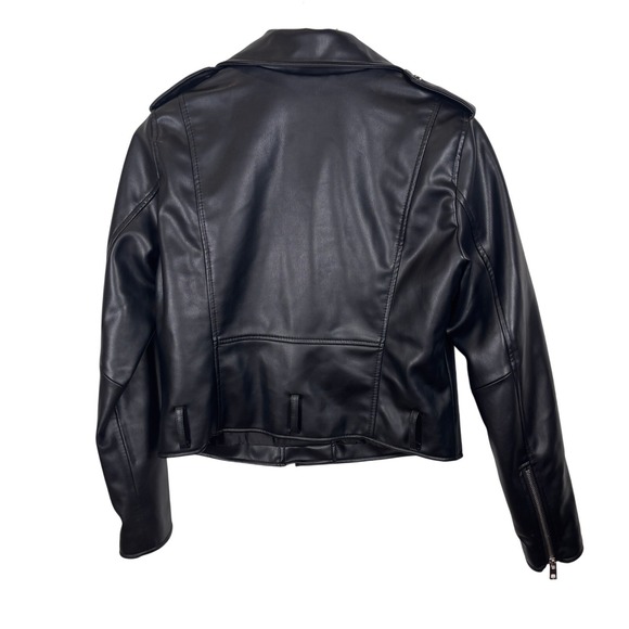 Zara Bloger Favorite Faux Leather Biker Jacket Medium - Picture 6 of 6